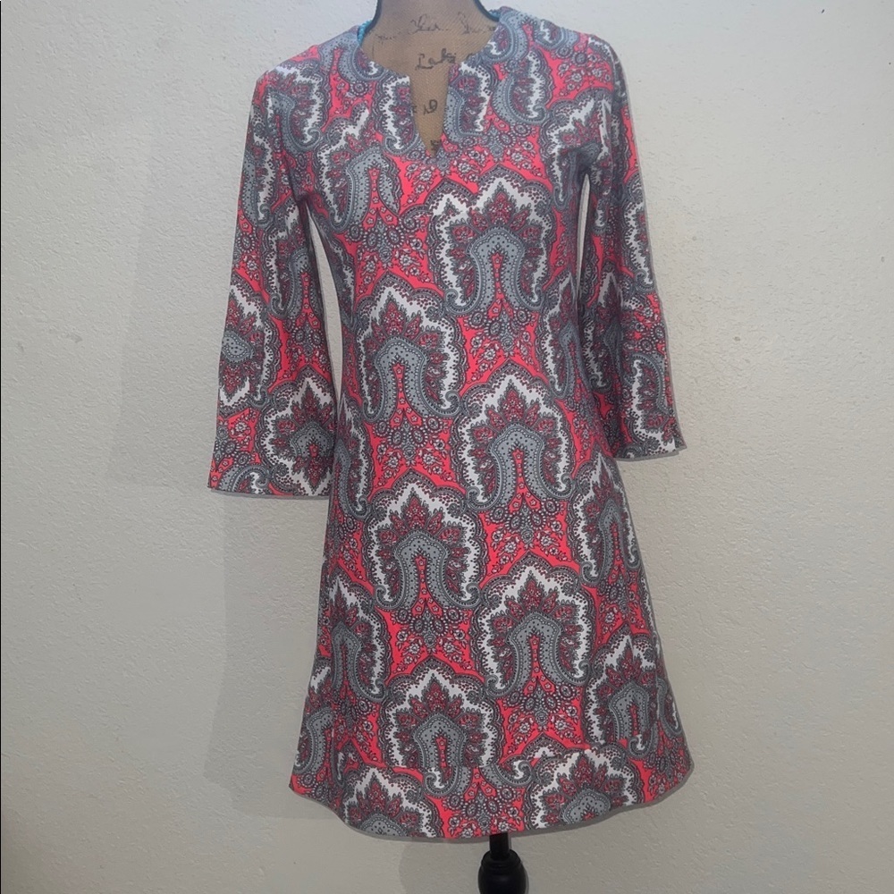 Bo & Nic dress swim tunic Patterned knit 3/4 sleeve knee length - Picture 5 of 13